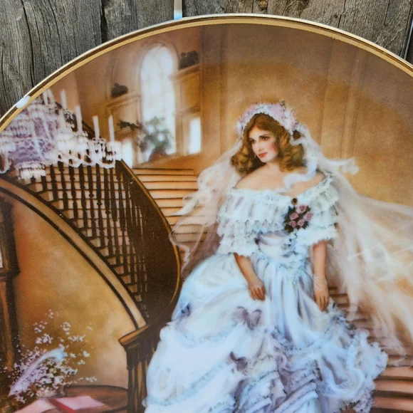 Vintage Decorative Plate with Bride Design - Picture 6 of 16